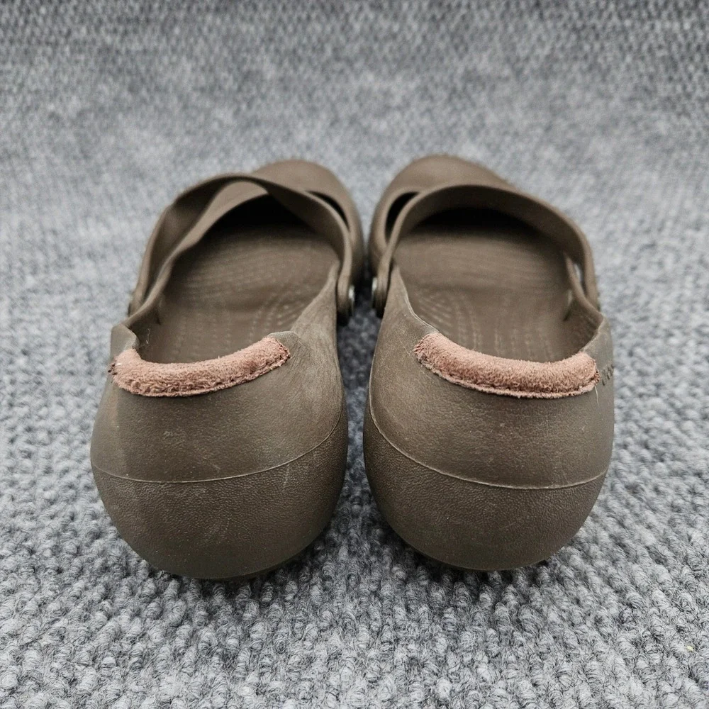 Crocs Alice (Women's 8) Brown Mary Jane Flats Comfort Casual Slip On Shoes Flats